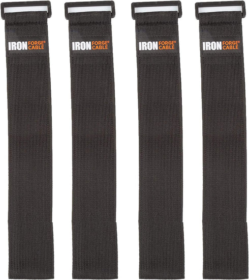 Extension Cord Wrap Organizer, 4 Pack of Elastic Storage Straps - 24 Inch Stretchy Hook and Loop Cinch Straps for Power Cables, Hoses, Ropes, and More