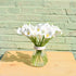 Mandy's 20pcs White Flowers Artificial Calla Lily Silk Flowers 13.4" for Home Kitchen & Wedding