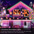 Hezbjiti Halloween Orange & Purple Lights Outdoor Decorations, 800 LED 65.6 FT 8 Modes 150 Drops Fairy String Curtain Lights for Halloween Decor Eaves Window Party Yard Garden Indoor
