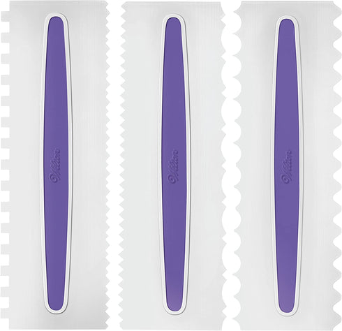 Wilton Icing Smoother Comb Set-3 Piece, White/Purple