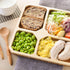 La Boos Square Portion Control Plates (4-Section) - MyPlate Healthy Diet Ratio Control or Weight Loss Aid plate - Made with Bamboo - BPA-Free Lunch Plate or Healthy Eating Plate