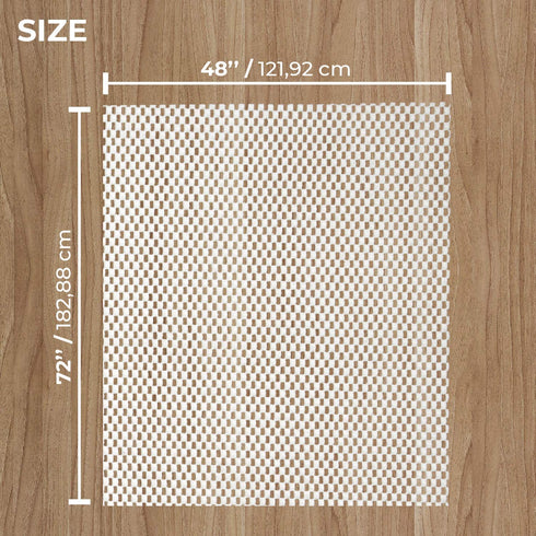 Non-Slip Rug Pad Gripper - 4 x 6 Ft Anti Skid Carpet Mat, Provides Protection for Hardwood Floors and Hard Surfaces, Extra Strong Grip and Thick Padding for Safe