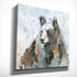 WEXFORD HOME Black Bear On Blue Gallery Wrapped Canvas Wall Art, 16x16