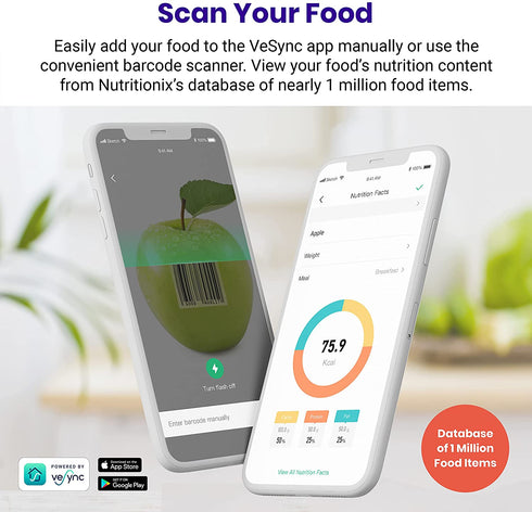 Etekcity Food Nutrition Kitchen Scale, Digital Grams and Ounces for Weight Loss, Baking, Cooking, Keto and Meal Prep, Large, 304 Stainless Steel