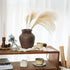 Dried Pampas Grass Decor Vase Home Design Arrangements,Natural Pompous Grass Plants Fluffy Artificial Faux Reed Flower Stems Bunch for Wedding Door Wreath Boho Living Room Decoration (100PCs Reed)