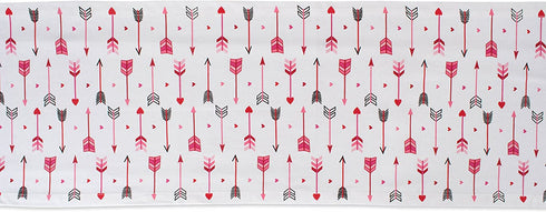DII Valentine's Day Table Top Collection, Table Runner, 14x72, Hearts & Arrow