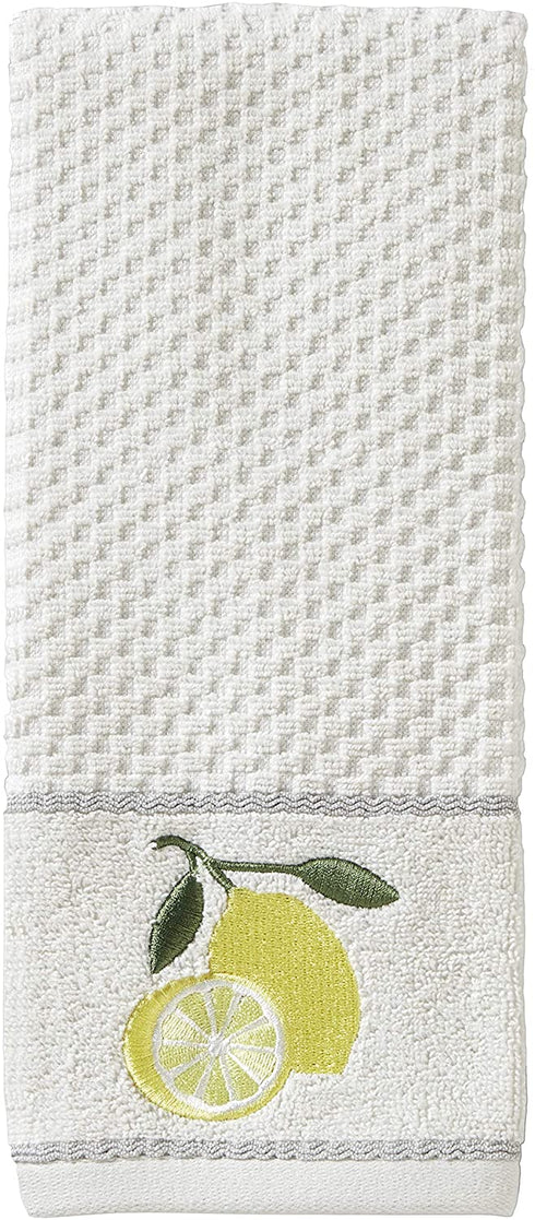 SKL Home Lemon Zest Hand Towel Set, White