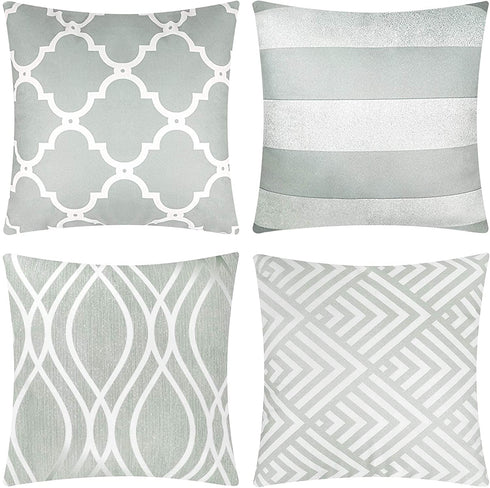 pendali Throw Pillow Covers 18x18, Decorative Square Throw Pillow Cover Cushion Covers Pillowcase, Home Decor Decorations for Sofa Couch Bed Chair Car, Set of 4, Pillow Protector