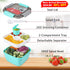 3 Pack Salad Lunch Containers To Go, Vivimee 52 Oz & 38 Oz Large Lunch Containers, 3-Compartment with Dressing Container, Built-in spoon, Reusable Salad Bowl, Salad Containers for Lunch, Fruit, Snack