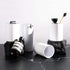 Sleek White Bathroom Accessory Set 4 Pcs complete bathroom set. Modern bathroom decor. Bathroom organizer. Accesorios para ba±os. Industrial bathroom accessories. Toothbrush holder Soap dispenser set.