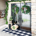 LEEVAN Cotton Buffalo Plaid Outdoor Rugs 2x4 ft Checkered Front Porch Rug Washable Woven Welcome Braided Door Mat for Layered Kitchen Farmhouse Bathroom Entryway Throw Carpet, Navy Blue and White