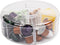 Mind Reader Acrylic Storage & Organizer 6 Compartment Tea Bag Holder with Lid, Round Pantry Organizer for Kitchen, Clear, Clear Round, Clear Round