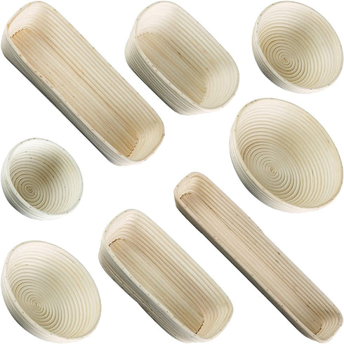 Frieling Round Proofing Basket, Brotform Bread Rising Banneton and Serving Basket, 8-Inch