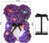 Rose Bear --Over 250+ Flowers on Every Rose Teddy Bear -Gifts for Women Gifts for mom?Anniversary's, Birthdays, Bridal Showers,Valentine's Day,Mothers - Clear Gift Box Included (gray, 10inch) (purple)