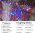 Joomer Solar String Lights, 105ft 300 LED 8 Modes Outdoor String Lights Waterproof Fairy Tree Lights for Garden, Patio, Fence, Balcony, Outdoors (Multicolor)
