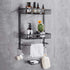 Hoomtaook Adhesive Bathroom Organizer Shower Caddy Kitchen Spice Rack Wall Mounted Drill-Free Bathroom Shelf Storage Kitchen Rack Rustproof Shower Shelf