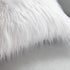 Ashler HOME DECO Pack of 2 Decorative Luxury Style White Faux Fur Throw Pillow Case Cushion Cover 18 x 18 Inches 45 x 45 cm