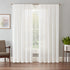 Eclipse Chelsea Modern Sheer Voile Light Filtering Rod Pocket Window Curtains for Bedroom or Living Room (Single Panel), 52x84, White