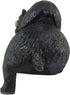 DWK Black Bear Shelf Sitting Figurine | Bear Cabin Accessories Decorations for Shelves | Cute Bear Figurines | Nursery and Office Shelf Decorations - 6"
