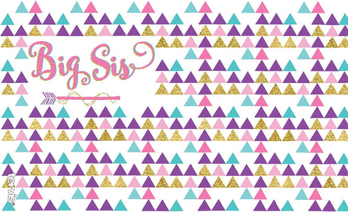 Tervis Big Sis Tumbler with Wrap and Fuchsia Lid 10oz Wavy, Clear