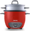 Aroma Housewares ARC-743-1NGR 6-Cup (Cooked) (3-Cup UNCOOKED) Pot Style Rice Cooker and Food Steamer,Red