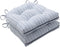 Pillow Perfect Outdoor/Indoor Austin Nash Lapis Chair Pads, 15.5" x 16", Blue 2 Count