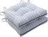 Pillow Perfect Outdoor/Indoor Austin Nash Lapis Chair Pads, 15.5" x 16", Blue 2 Count