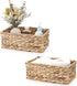 Sumnacon Rectangular Woven Tissue Box Cover - Natural Water Hyacinth Wicker Tissue Box Holder, Decorative Napkin Paper Holder for Bedroom Bathroom Home Office Store Decor
