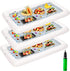 Inflatable Serving Bars with Drain Plug (3 Sets), Inflatable Cooler Ice Buffet Salad Serving Trays for Indoor Outdoor Summer Beach Luau Party, Picnic, and Pool Party