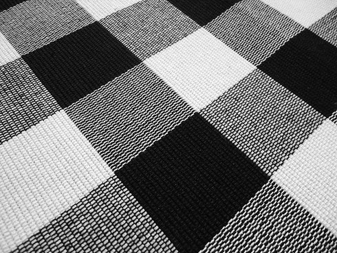 LEVINIS Buffalo Plaid Placemats Set of 4 Cotton Black & White Checkered Washable Place Mats for Kitchen/Dinning Table Farmhouse Table Décor