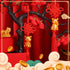 16 Pieces 2022 Chinese New Year Decorations Chinese Knot with New Year Tiger Charm Red Blessing Bag with Fringe Chinese Feng Shui Tiger Tassel for New Year Home Wealth Success Good Luck Success