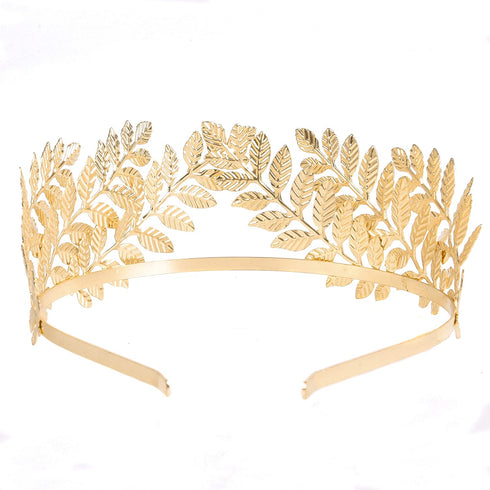 RIVERTREE Greek Goddess Headband Costumes Gold Leaf Branch Crown Hair Accessory Bridal Wedding Headpiece