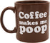 Island Dogs Makes Me Poop Coffee Mug, 1 Count (Pack of 1), Brown