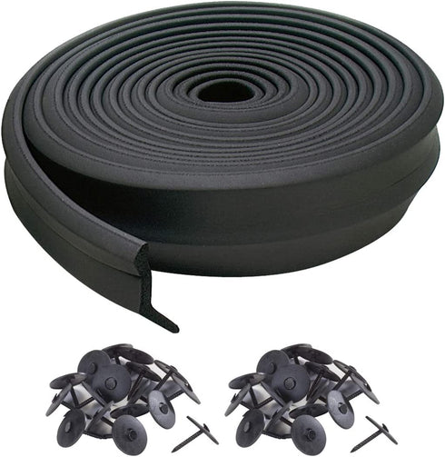M-D Building Products, Black 3749 Garage Door Bottom Rubber, 16 Feet