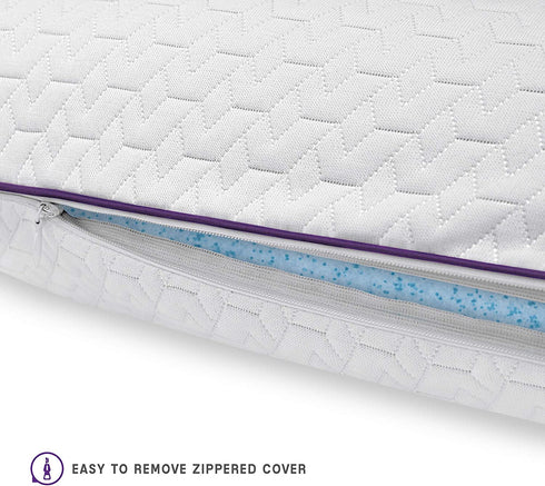 SensorPEDIC Temperature Regulating Coolest Comfort Memory Foam Bed Pillow, 1 Count (Pack of 1), White