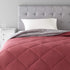 Amazon Basics Reversible, Lightweight Microfiber Comforter Blanket - Twin/Twin XL, Burgundy / Gray