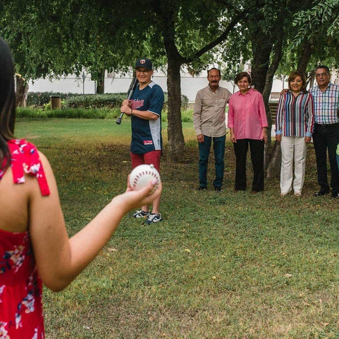 Gender Reveal Baseball with Pink and Blue Powder