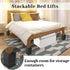 Joyclub 3 Inch Heavy Duty Bed Risers Durable and Stackable Bed Lifts Fits to Casters or Legs of Sofa, Table, Couch and Bed Frame (4 Pack)