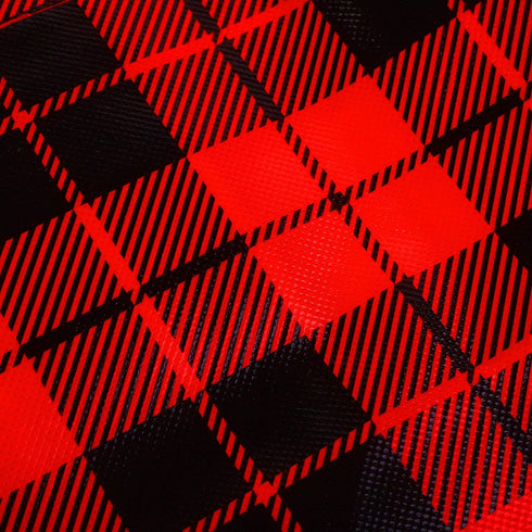 Aneco 12 Pieces Red and Black Plaid Non-Woven Bags Christmas Party Treat Bags Gift Tote Bags 9.8 x 7.9 x 9.8 Inch for Party Favors