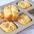CHEFMADE Brownie Cake Pan, 6-Cavity Non-Stick Square Muffin Pan Blondie Bakeware for Oven Baking (Champagne Gold)