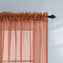 Terracotta Curtains 84 Inch Length for Living Room 2 Panel Sets Rod Pocket Sheer Curtains for Living Room Rust Burnt Orange Red