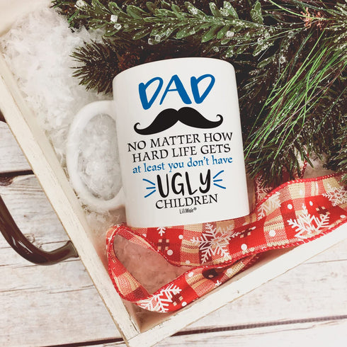 Father Day Gifts for Dad From Daughter Son, Father's Day Coffee Mug, Dad Gifts, Best Cool Happy Funny First Birthday Mugs For Father, Daddy Stepdad Stepfather Step Dad's Presents Cup From Kids