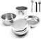 51mm Stainless Steel Filter Basket 1/2/4 Cup for Espresso Bottomless Portafilter,compatible with Delonghi,Breville 51mm Coffee Machine.Gift: Blind Filter and Scoop Clip.