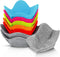 8 Pieces Bowl Cozy Holder Multi Color Microwave Safe Bowl Huggers Polyester Bowl Holder Plate Huggers Protect Your Hands from Hot Dishes for Heating Soup (Gray Large Bowl Holder)