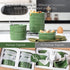 Ramekins Set of 6, vancasso 8 Oz Ramekin Set for Baking, Porcelain Souffle Dishes Microwave and Oven Safe, Ceramic Custard Cups for Creme Brulee, Pudding, Cake, Dessert, Dip Sauce Bowls (Green)
