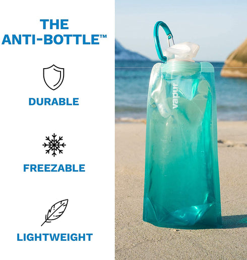 Vapur Solid Flexible Water Bottle - with Carabiner