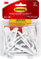 Command Small Utility Hooks Mega Pack, White, 24-Hooks, Organize Damage-Free
