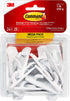Command Small Utility Hooks Mega Pack, White, 24-Hooks, Organize Damage-Free