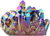 mookaitedecor Titanium Coated Natural Rock Crystal Cluster Geode Stone Specimen, Rainbow