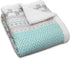 Lush Decor Turquoise & Pink Elephant Stripe Fuzzy Reversible Sherpa Throw Blanket 60 x 50, 60" x 50"